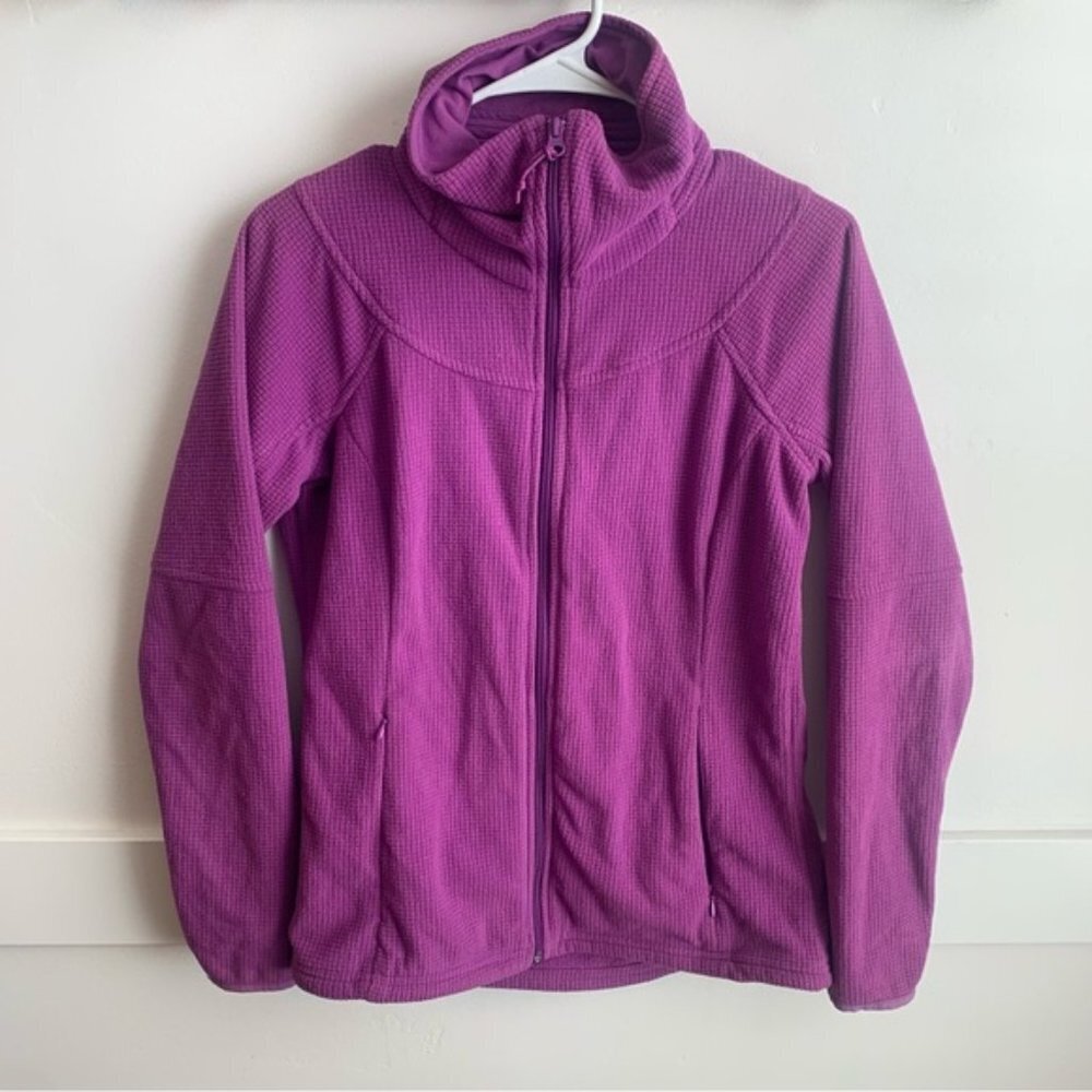 Alpine Design Purple Waffle Knit Full Zip Jacket